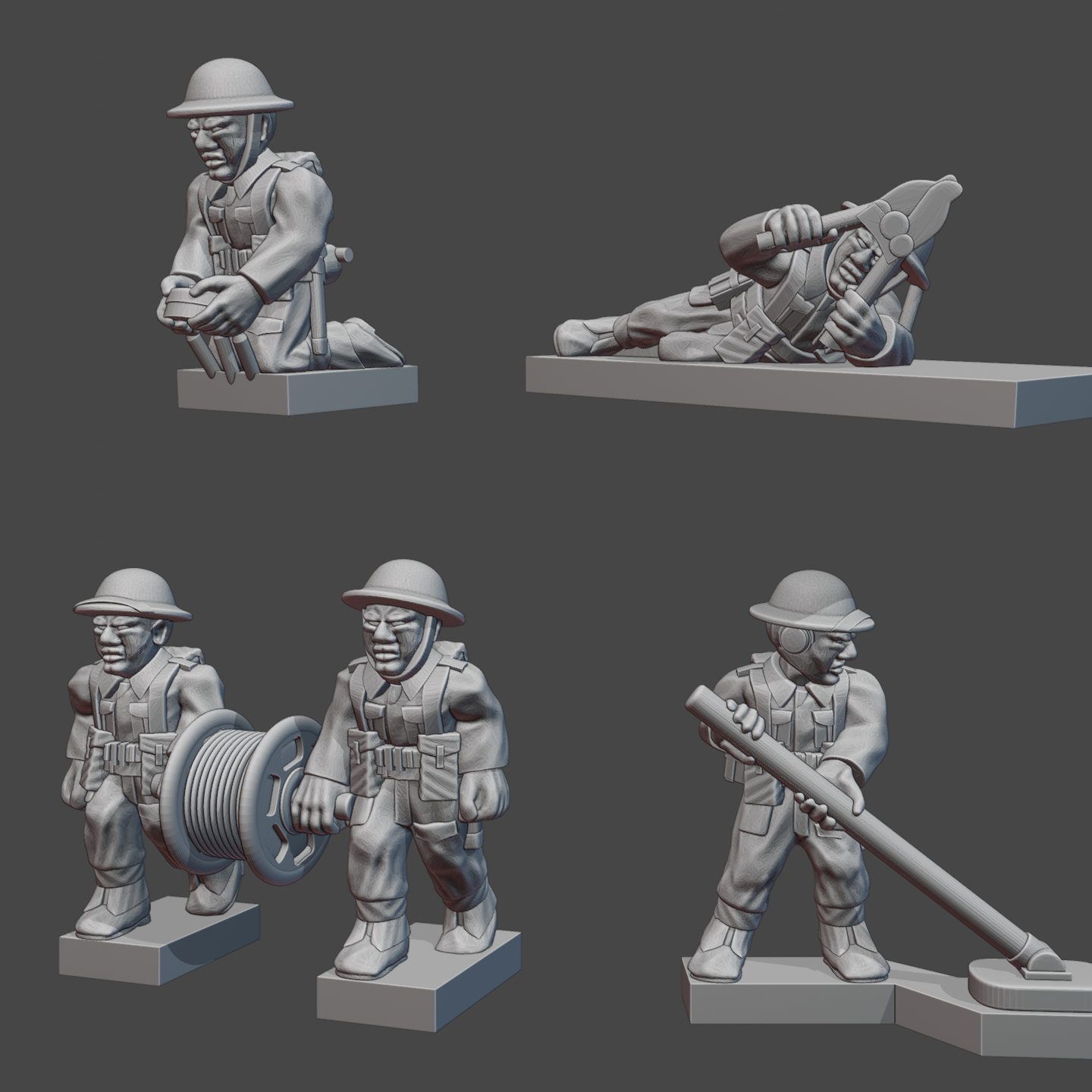 British WW2 Engineers (1939-45) with & without Respirators WWII-GB-17